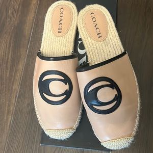 Coach Channing Leather slip on mule sz 8